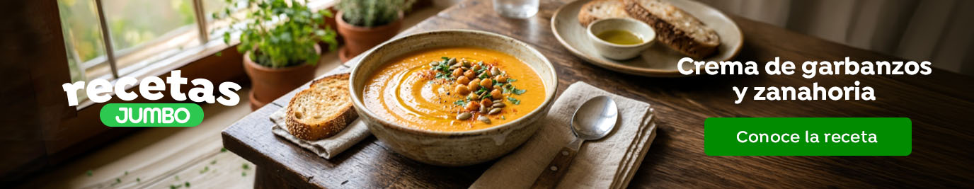 Crema de garbanzos y zanahoria