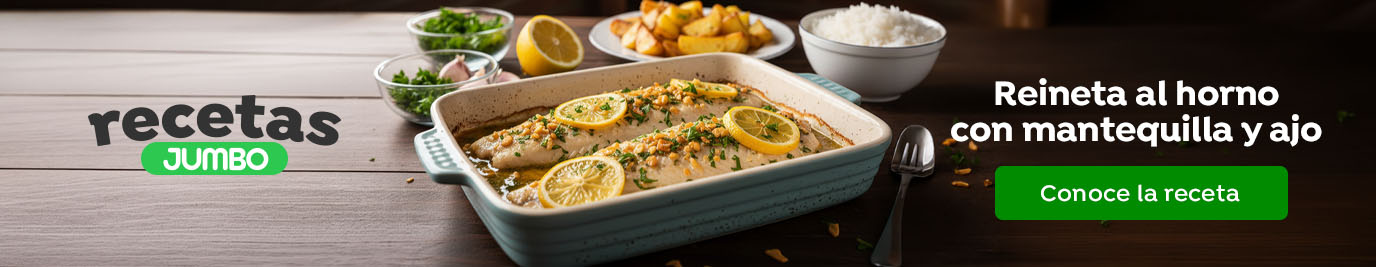 Reineta al horno con mantequilla y ajo