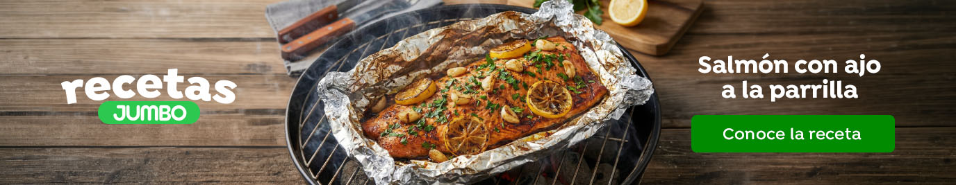 Salmón con ajo a la parrilla