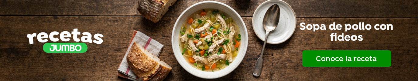 Sopa de pollo con fideos